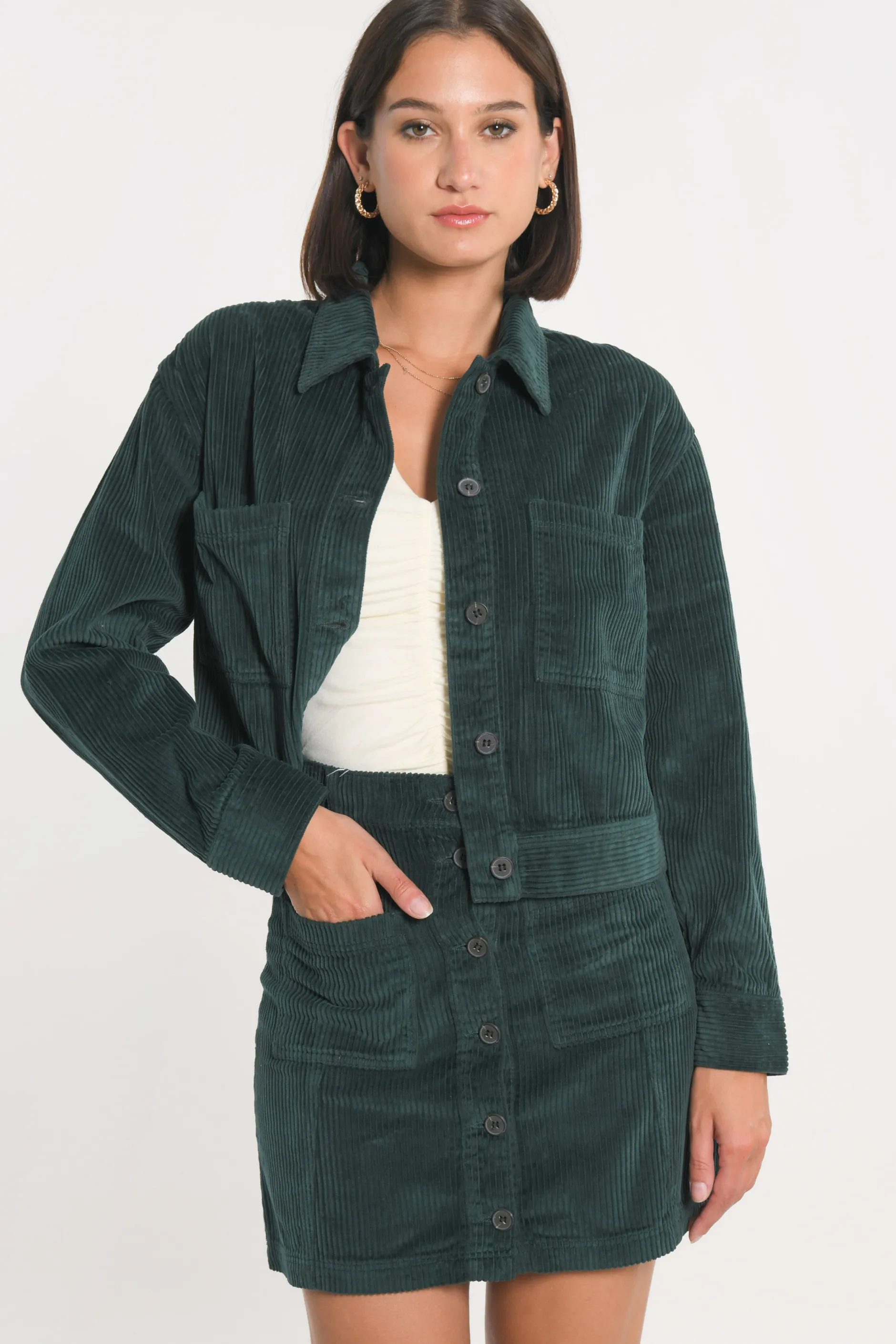 Best Sale KOOKAÏ VESTE VELOURS SUZANNE Emeraude